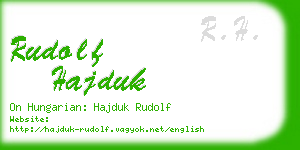 rudolf hajduk business card